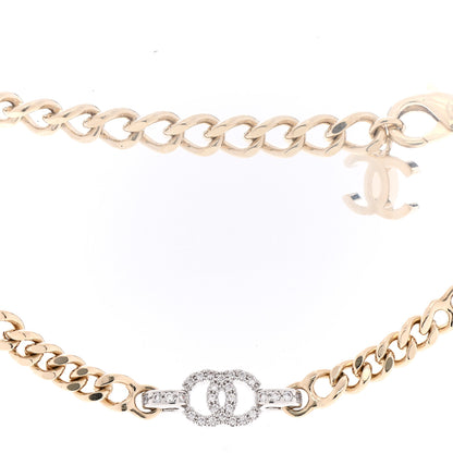 Chanel Crystal CC Chain Links Choker Necklace Gold 1 of 7