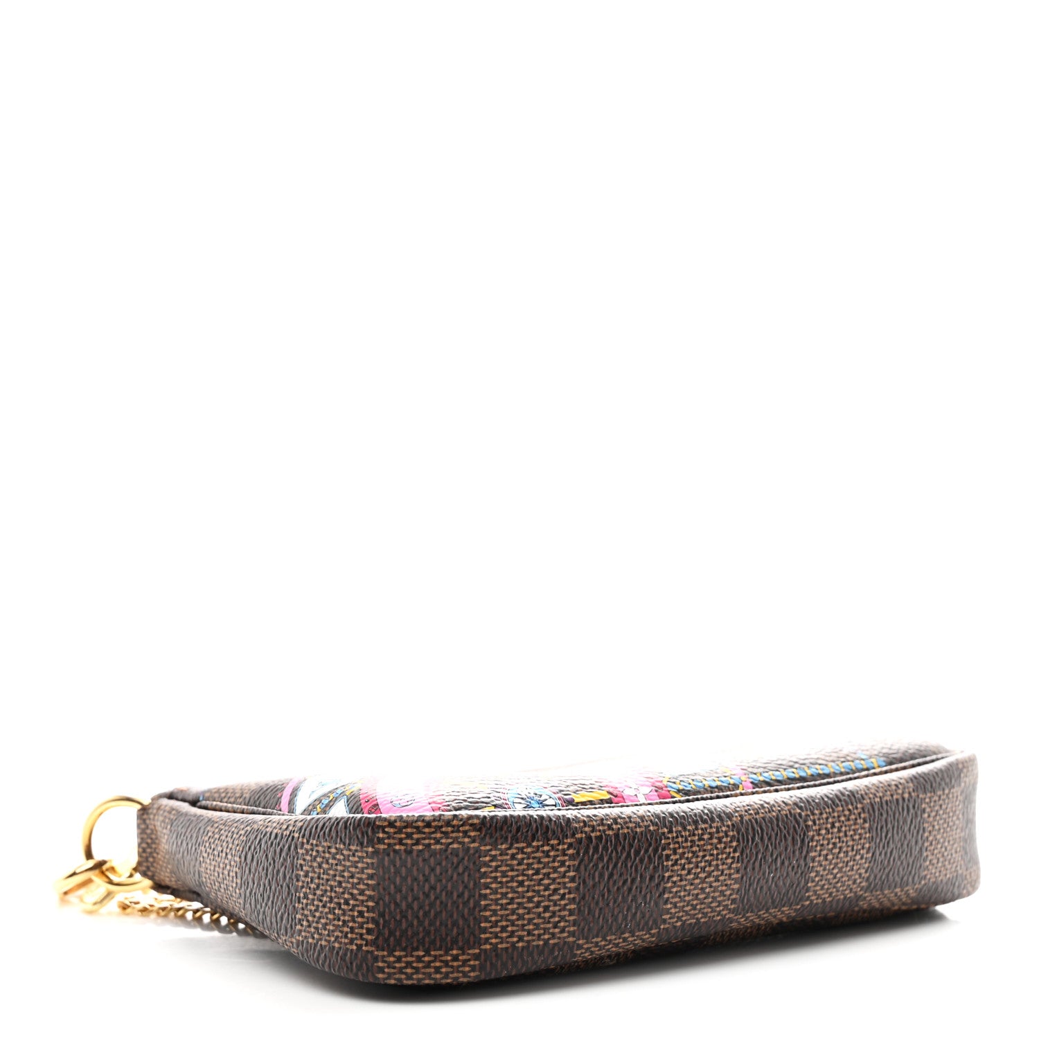 Louis Vuitton Damier Ebene 2020 Christmas Animation Big Wheel Mini Pochette Accessories Rose Ballerine 4 of 8