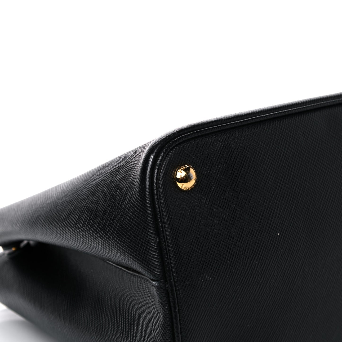 Saffiano Cuir Small Double Bag Black