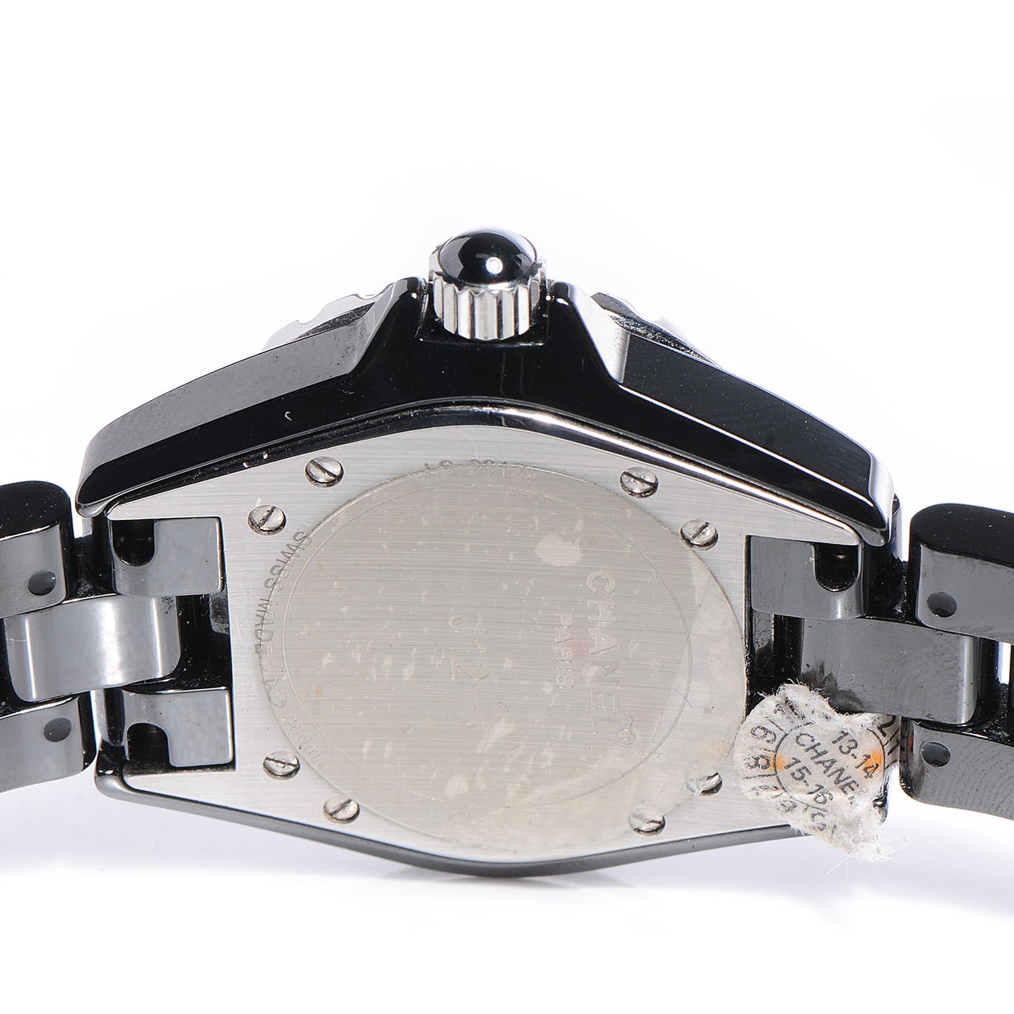 Stainless Steel Ceramic Diamond Pave Bezel Dial 33mm J12 Quartz Watch Black