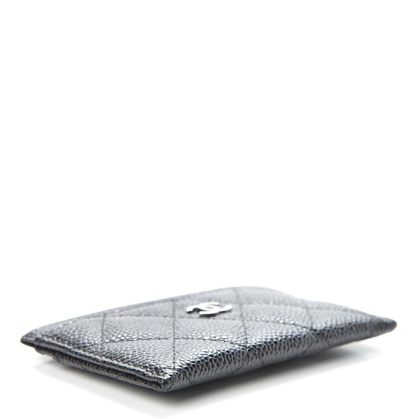 Caviar Quilted Card Holder Black