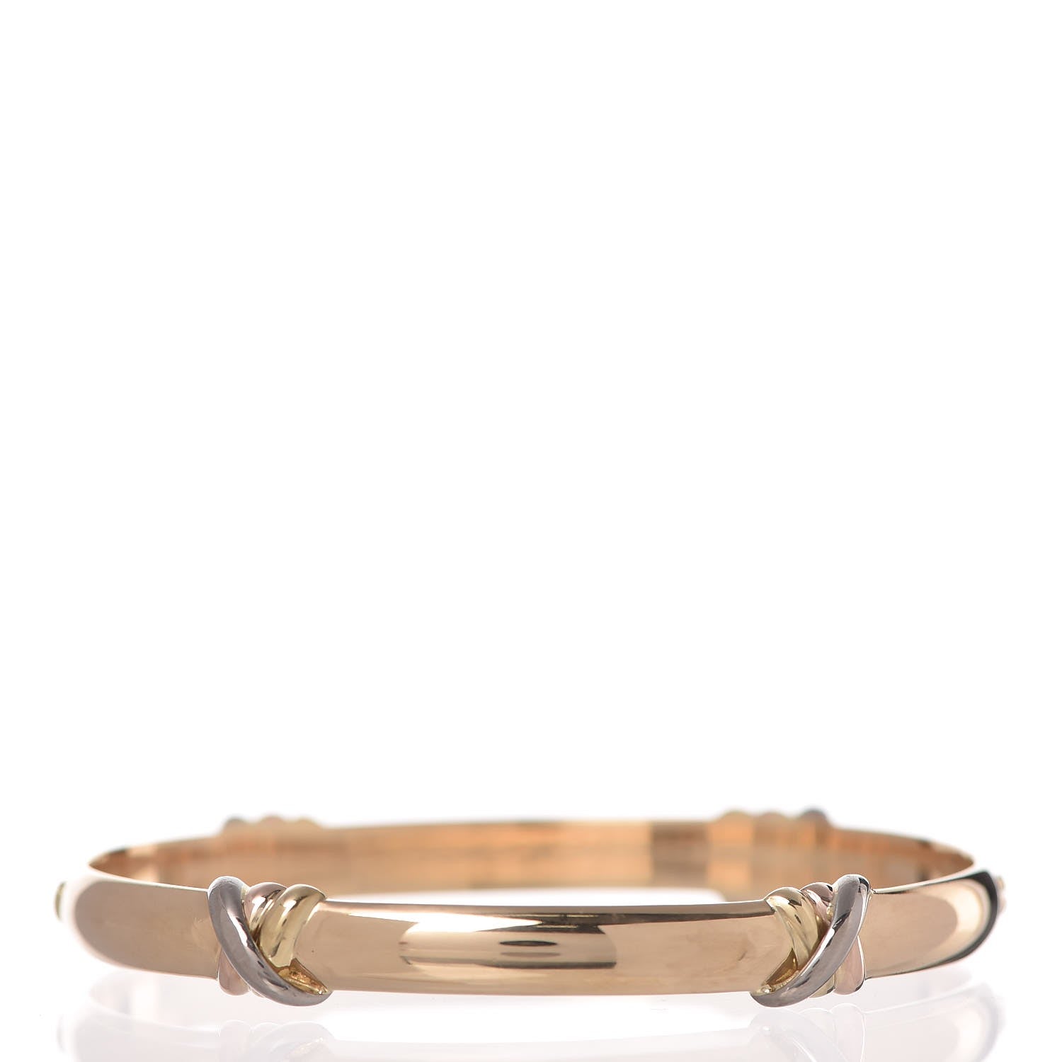 Cartier 18K Pink Yellow White Gold Trinity LOVE Bracelet 17 1 of 6