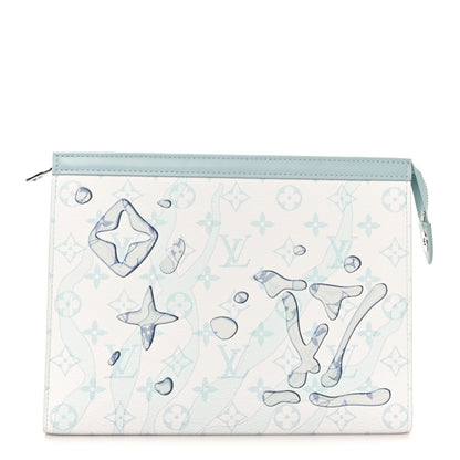 Louis Vuitton Monogram Aquagarden Pochette Voyage MM Crystal Blue 1 of 9