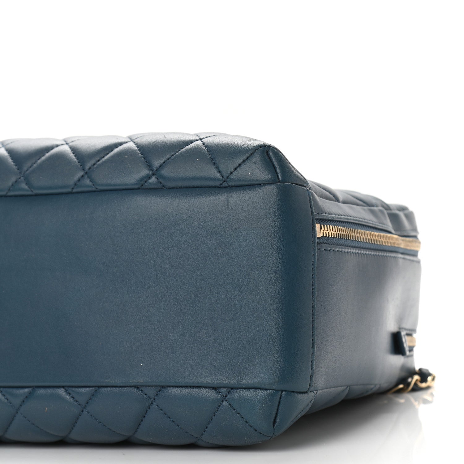 Chanel Lambskin Quilted Large Trendy CC Bowling Bag Blue 11 of 16