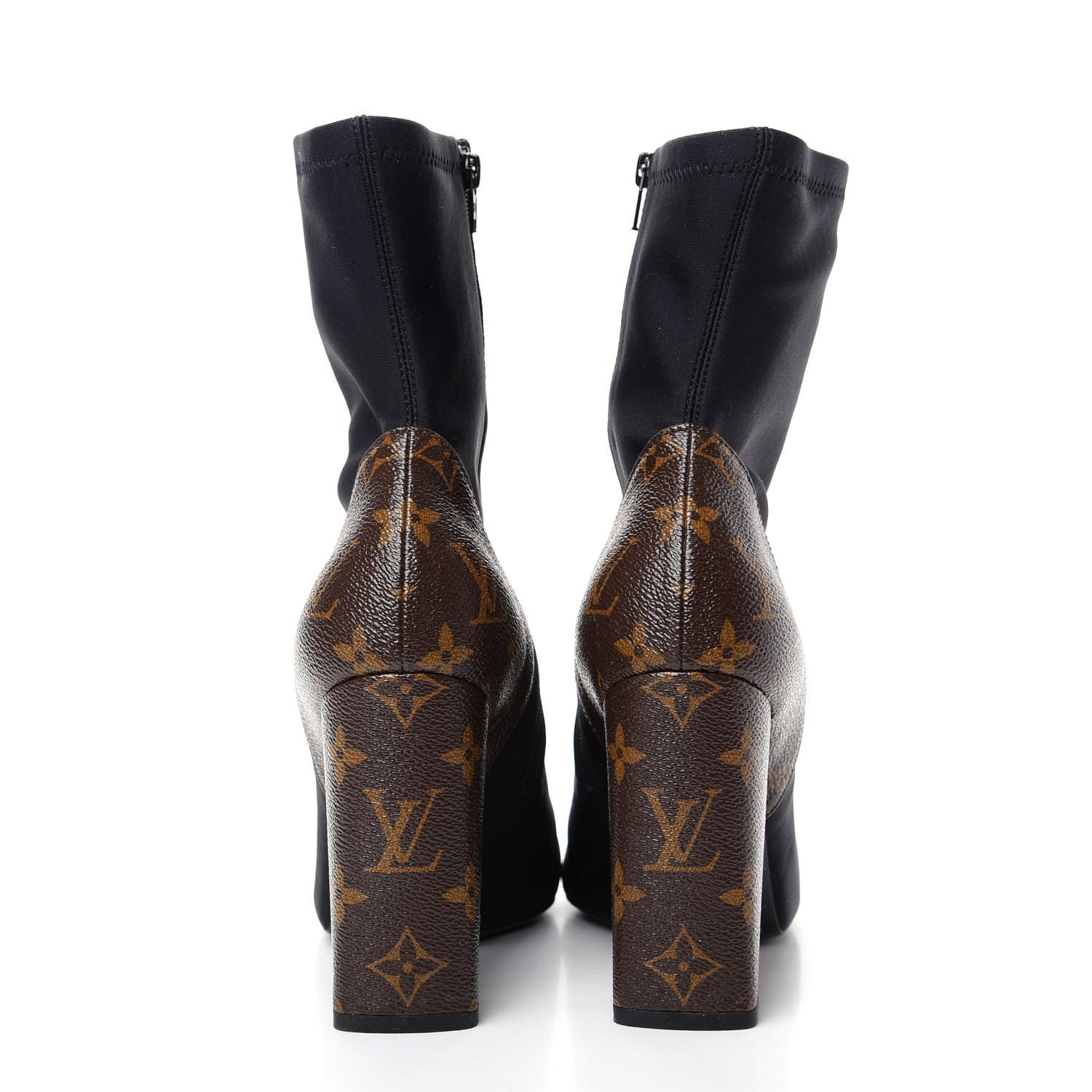Louis Vuitton Monogram Neoprene Matchmake Ankle Boots 40 Black 7 of 11