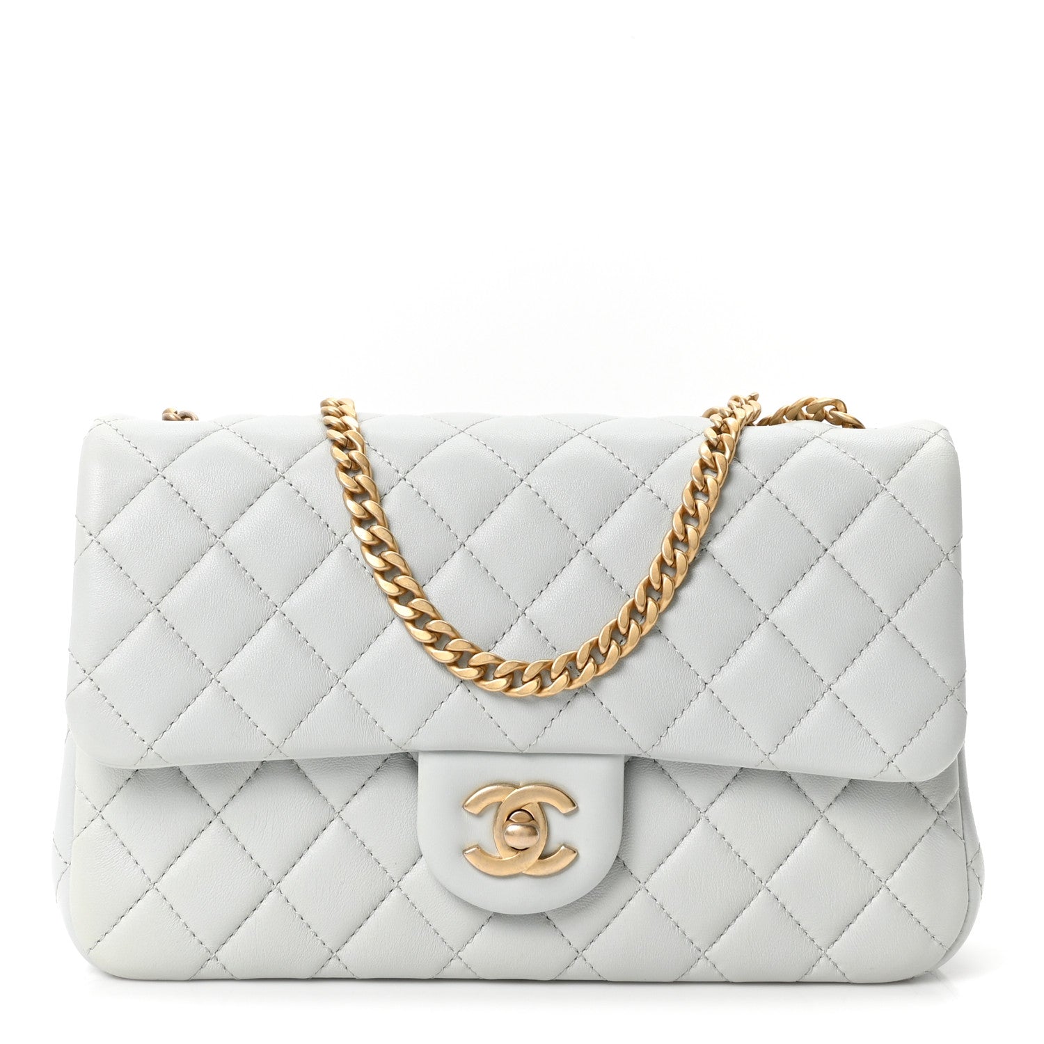 Chanel Lambskin Quilted Small Sweet Camellia Flap Light Blue 1 of 9