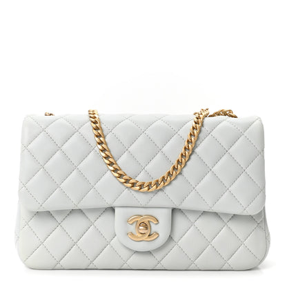 Chanel Lambskin Quilted Small Sweet Camellia Flap Light Blue 1 of 9