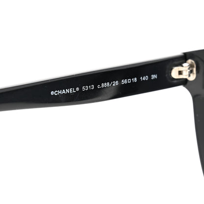Chanel CC Butterfly Signature Sunglasses 5313 Black 6 of 9