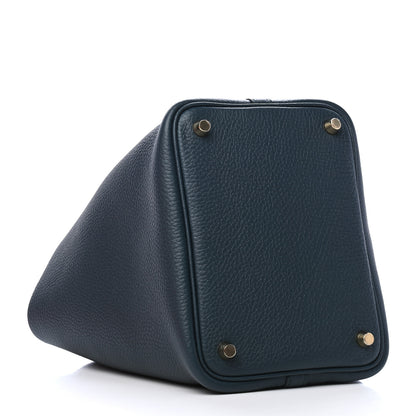 Hermes Taurillon Clemence Picotin Lock 18 PM Vert Cypress 4 of 9