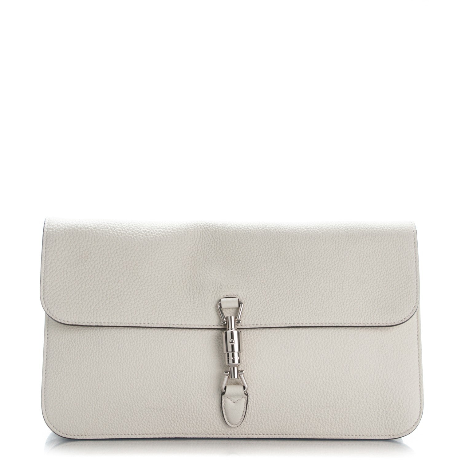Gucci Soft Pebbled Calfskin Jackie Clutch Off White 1 of 8