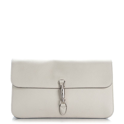 Gucci Soft Pebbled Calfskin Jackie Clutch Off White 1 of 8