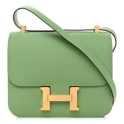 Hermes Epsom Constance 24 Vert Criquet 1 of 4