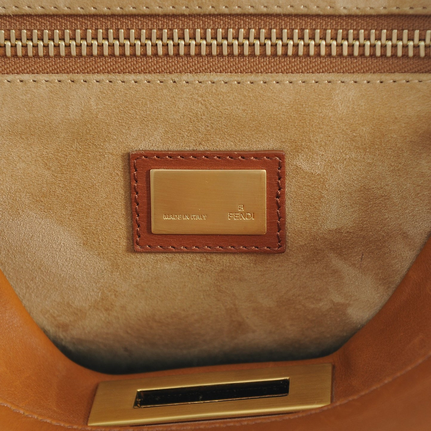 Calfskin Large Peekaboo Iconic Satchel Ocra