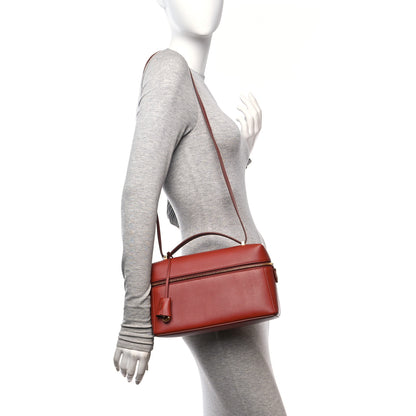 Loro Piana Saddle Calfskin Extra Bag L27 Deep Kummel 2 of 9