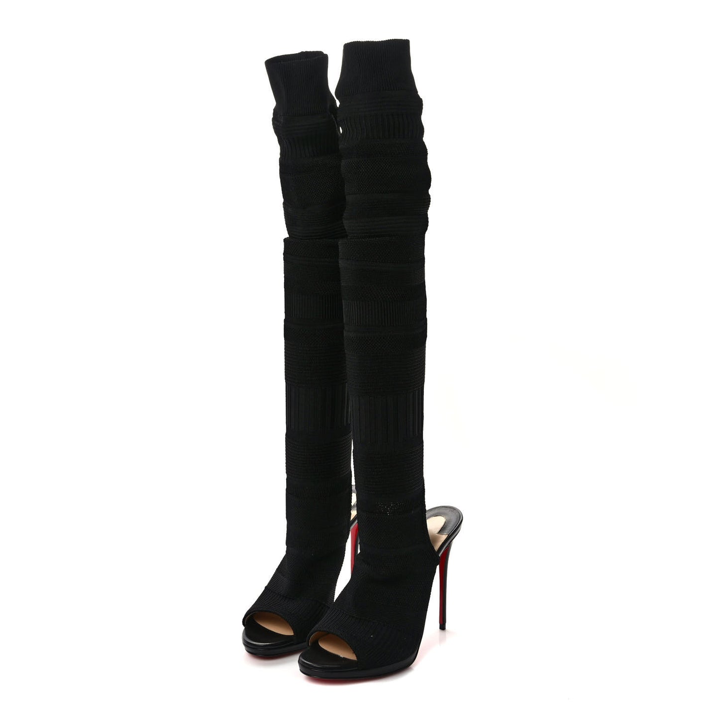 Maille Tricot Nappa Cheminetta 120 Tall Sock Boots 39 Black