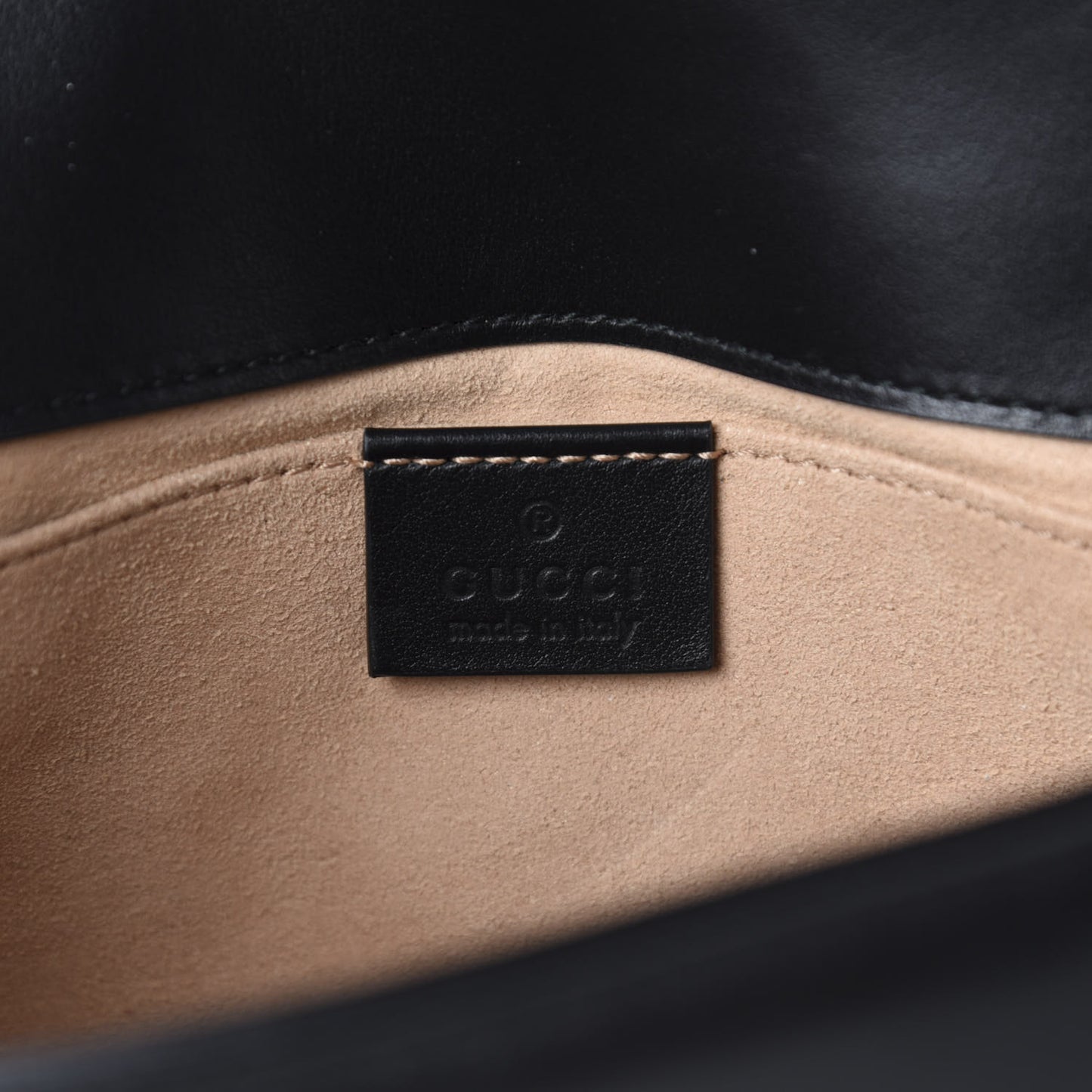 Calfskin Matelasse Mini GG Marmont Shoulder Bag Black