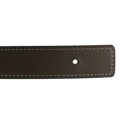 Hermes Swift Epsom 32mm Martelee Constance H Belt 85 Black Etoupe 7 of 8