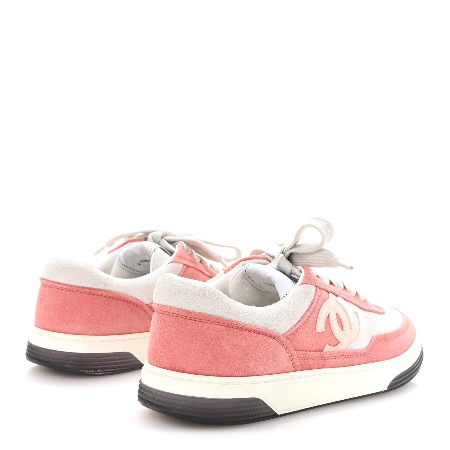 Suede Kidskin Womens CC Sneakers 38.5 White Pink