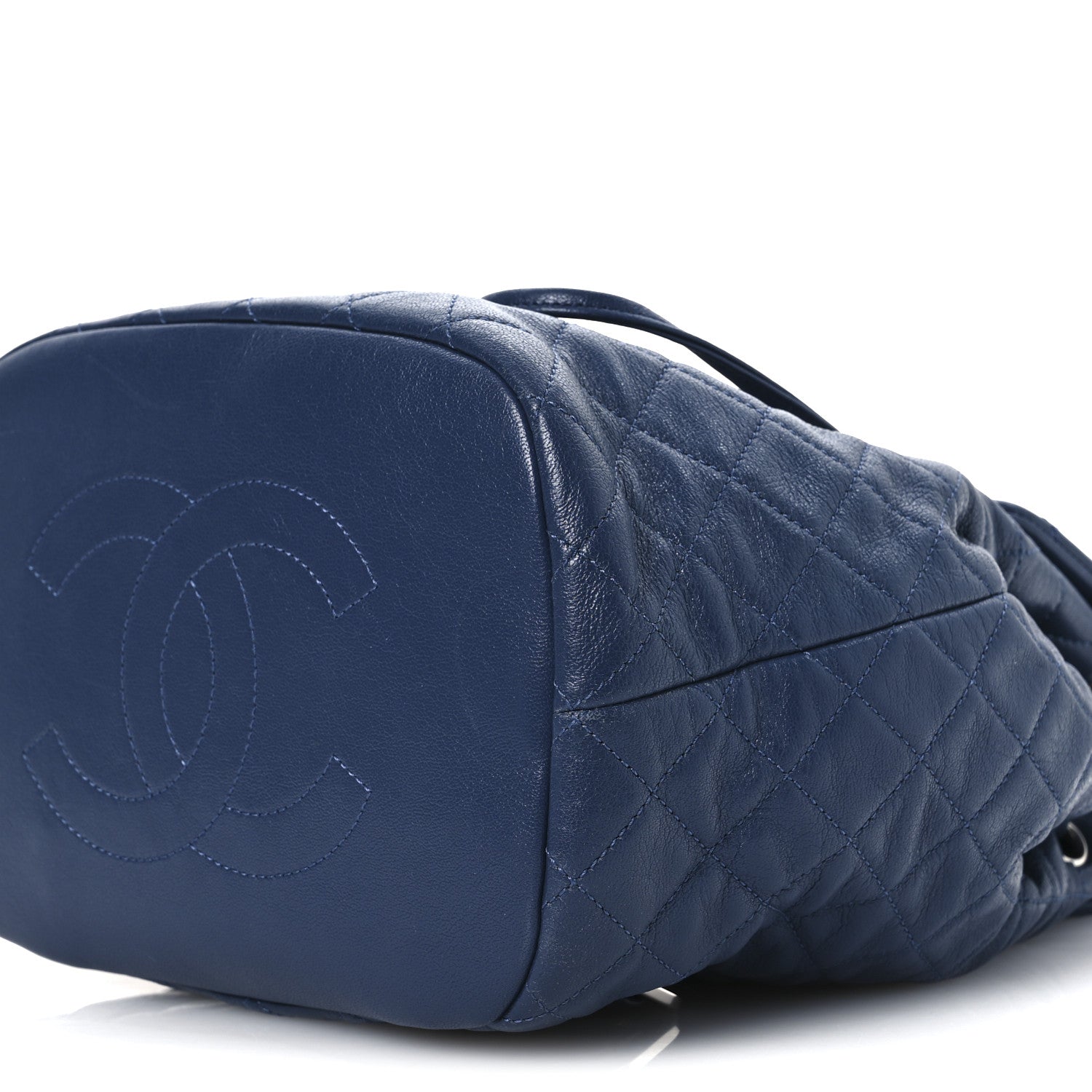 CHANEL ネイビー キルティング バッグ Chanel Calfskin Quilted Small Urban Spirit Backpack Blue 1712893