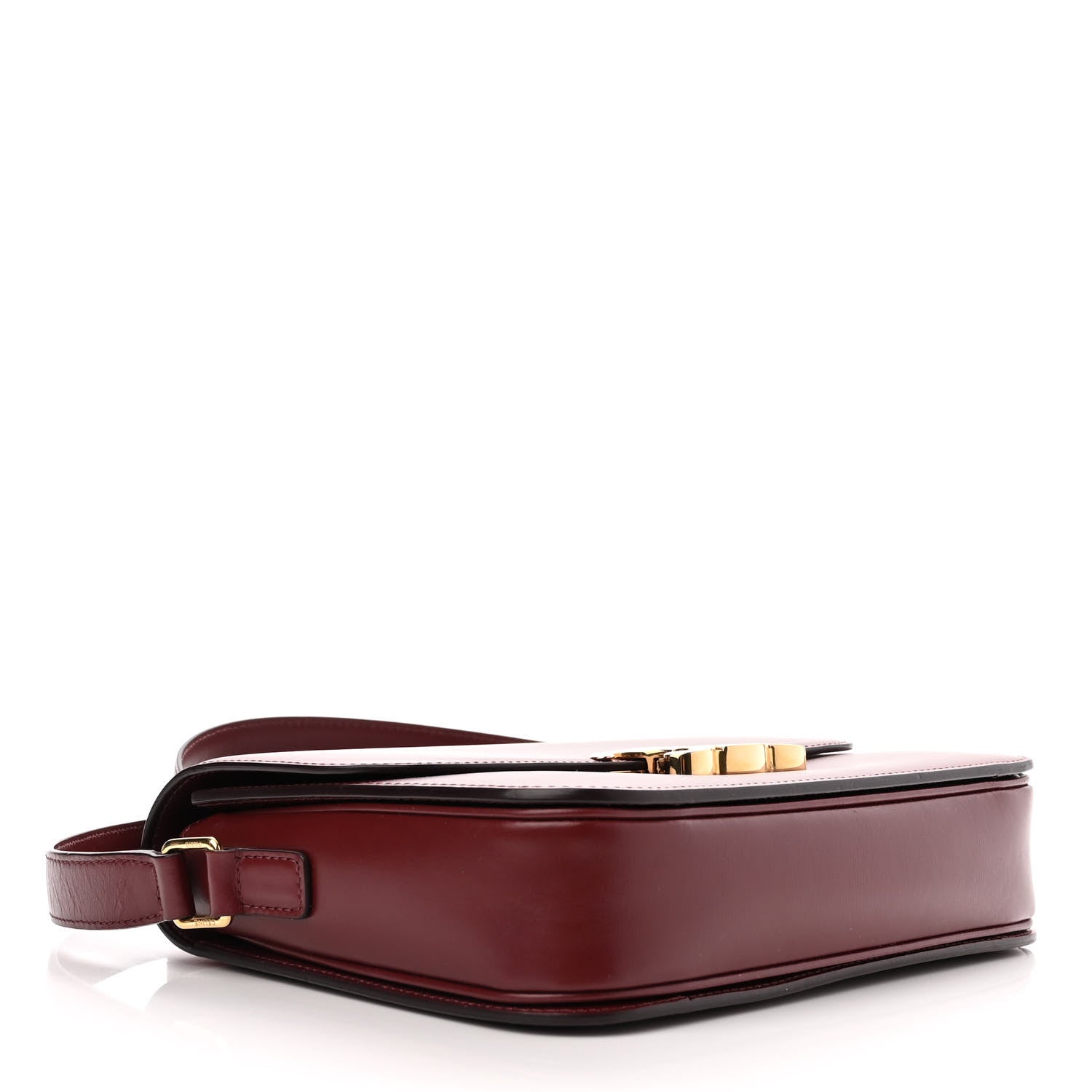 Celine Shiny Calfskin Medium Triomphe Light Burgundy 4 of 15