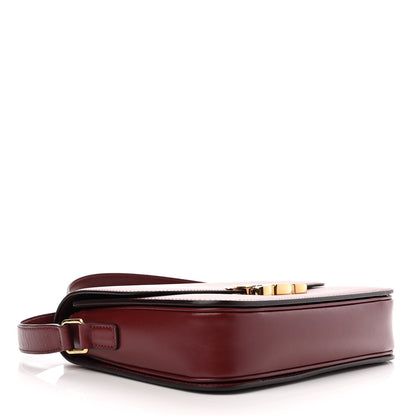 Celine Shiny Calfskin Medium Triomphe Light Burgundy 4 of 15