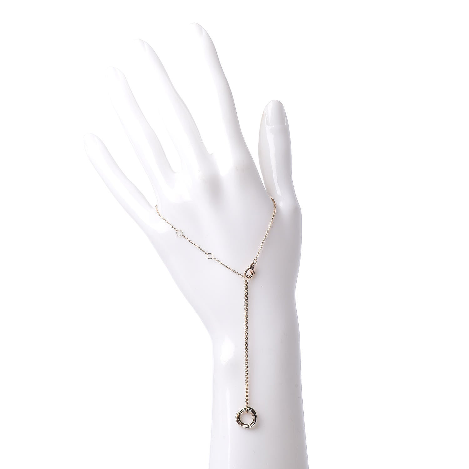 Cartier 18K Pink Yellow White Gold Trinity Bracelet 2 of 7
