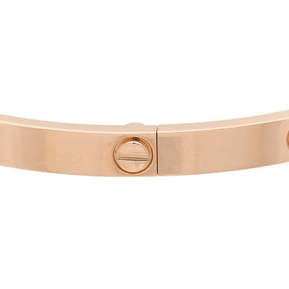Cartier 18K Pink Gold 10 Diamond Small LOVE Bracelet 16 8 of 10