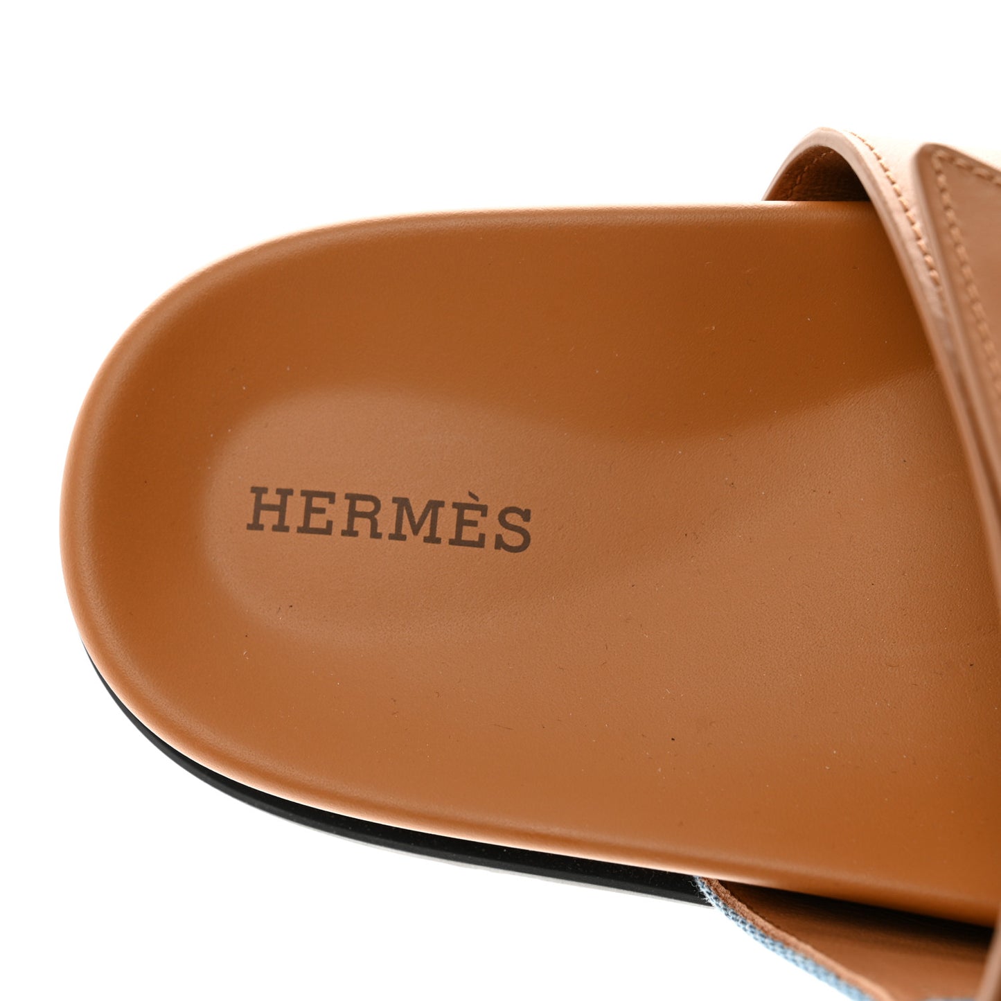 Denim Calfskin Womens Chypre Sandals 40.5 Bleu Clair Naturel