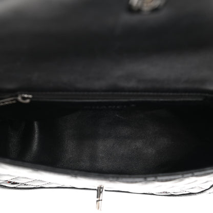 Chanel Lambskin Patent Classic Twist Crescent Flap Bag Black 5 of 11