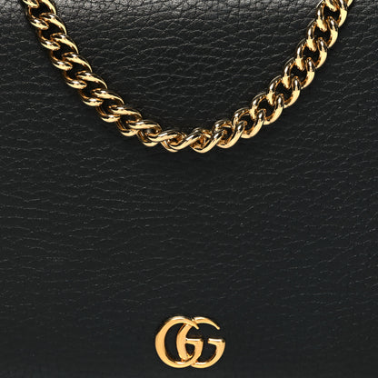 Gucci Calfskin Mini GG Marmont Chain Wallet Black 8 of 11