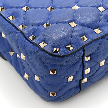 Valentino Garavani Nappa Medium Rockstud Spike Shoulder Bag Acid Blue 14 of 15