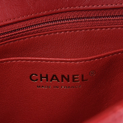 Chanel Aged Calfskin Quilted 2.55 Reissue Mini Flap Red 8 of 10