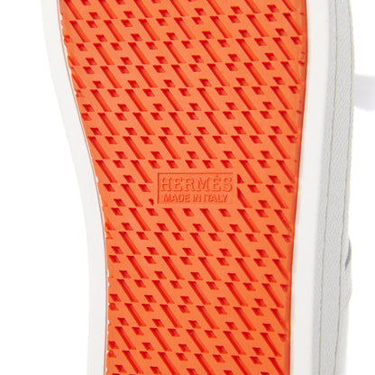 Hermes Epsom Womens Boomerang Sneakers 37.5 White 7 of 13