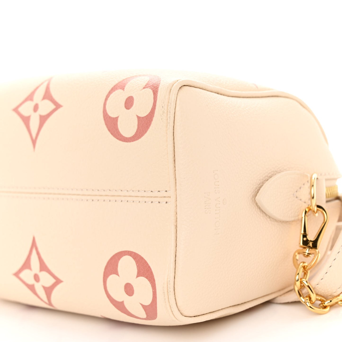 LOUIS VUITTON Empreinte Monogram Giant Speedy Bandouliere 20 Creme Rose Trianon