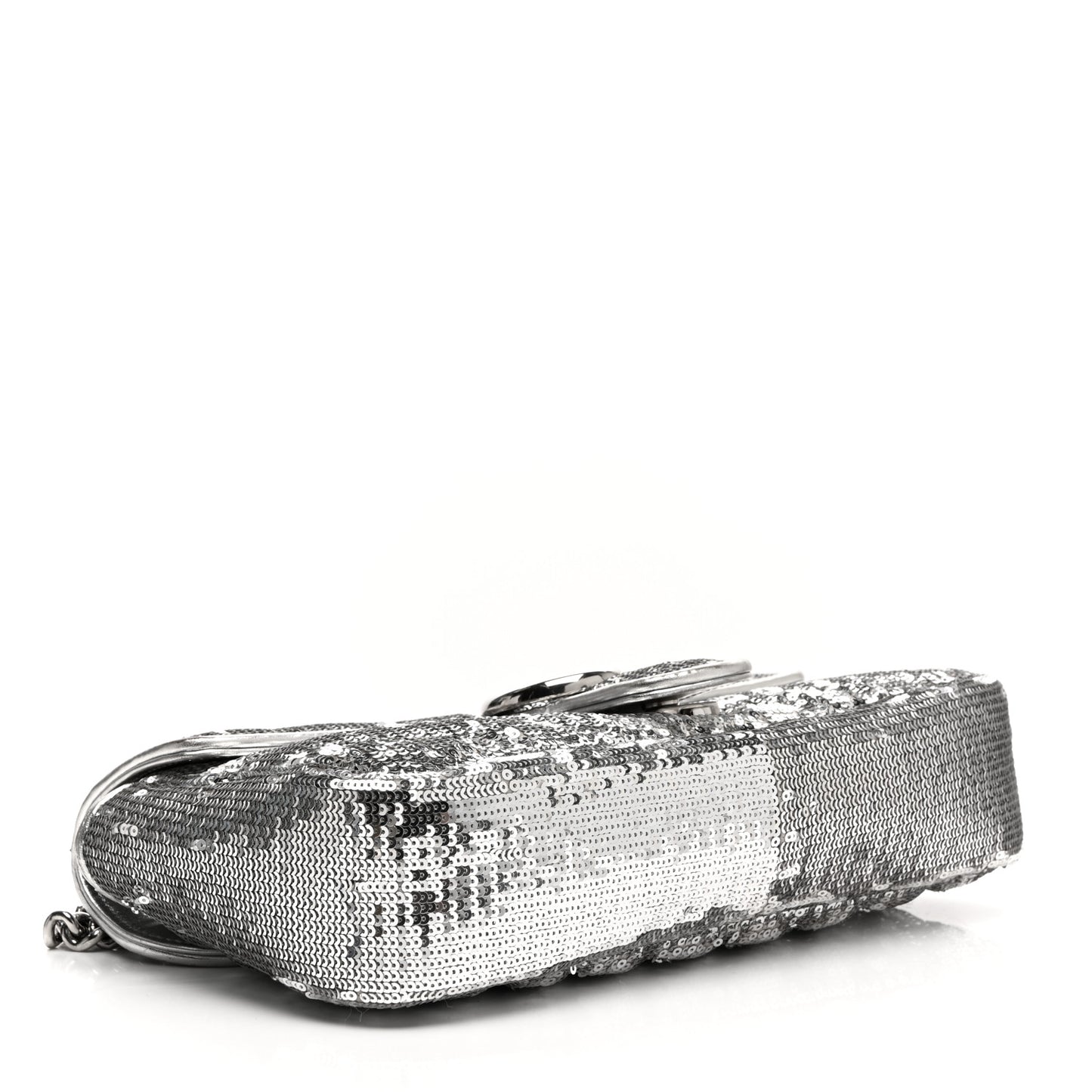 Sequin Matelasse Small GG Marmont Shoulder Bag Silver