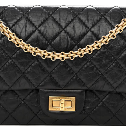 Chanel Aged Calfskin Quilted 2.55 Reissue 225 Flap Black 8 of 10