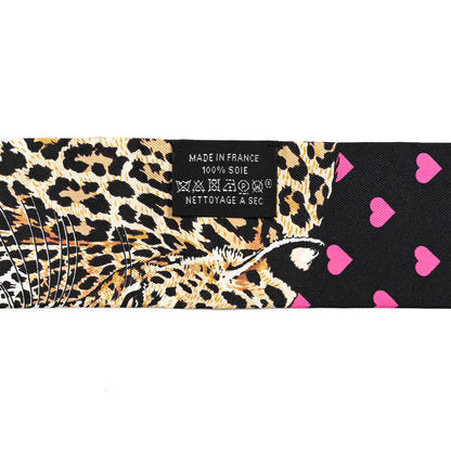 Hermes Silk Jungle Love Love Twilly Black Vert Rose Vif 4 of 4