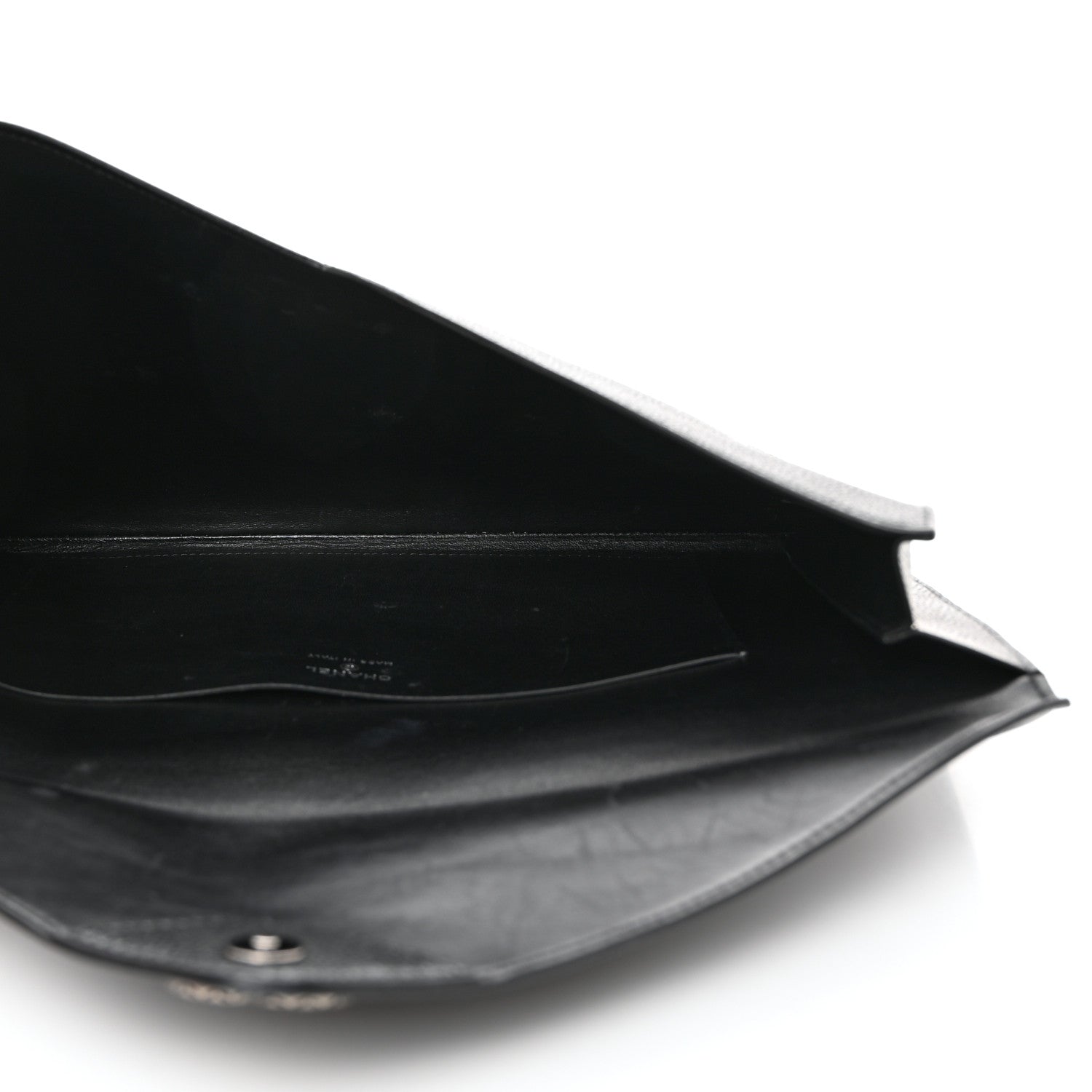 Chanel Grained Calfskin Cocomail Envelope Clutch Black 5 of 9
