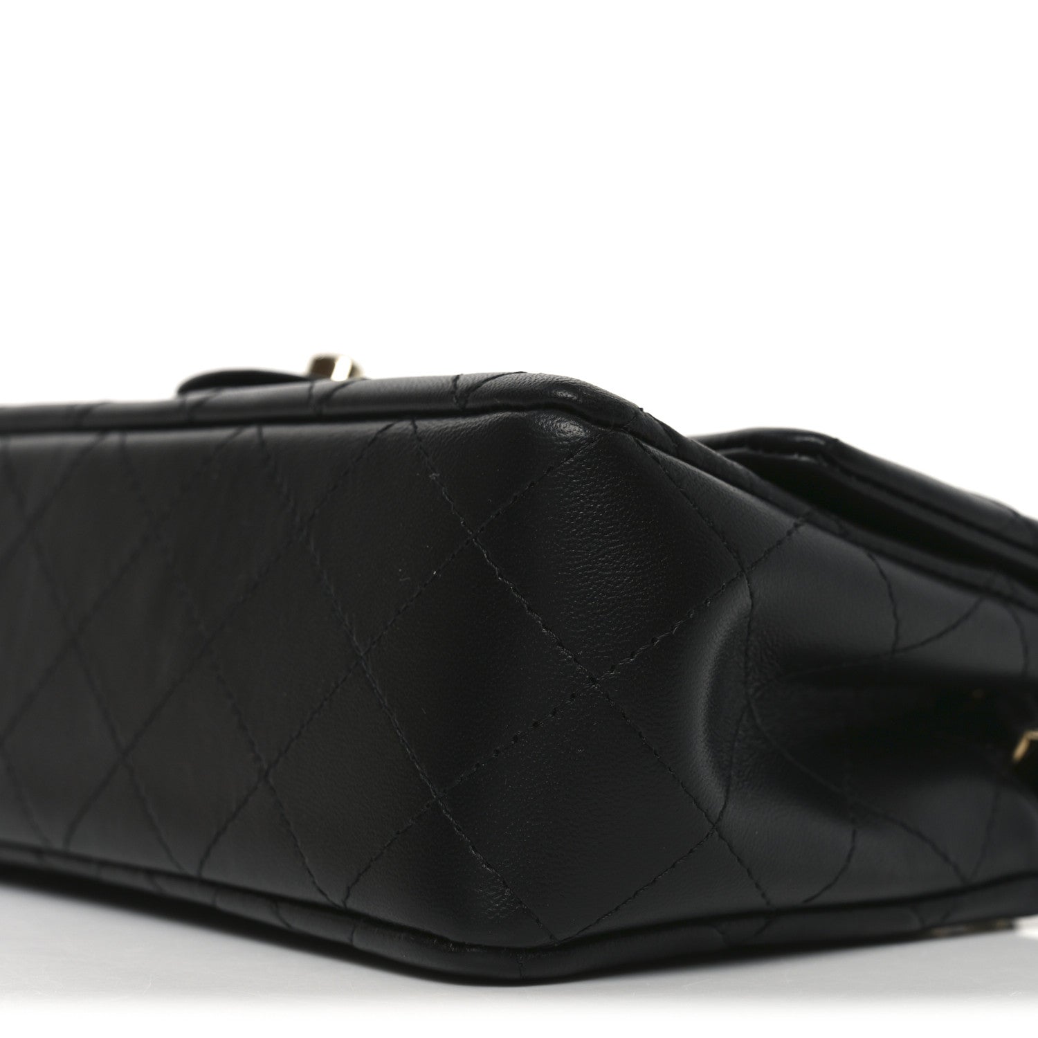 Chanel Lambskin Quilted Mini Rectangular Flap Black 1856732