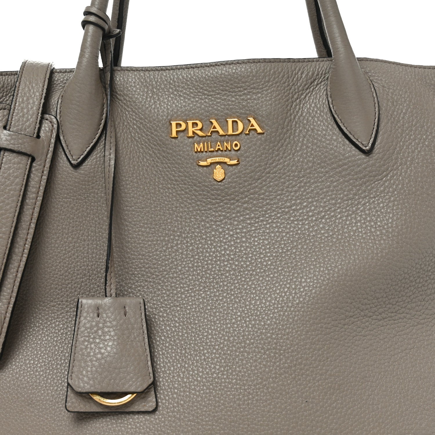Prada Vitello Daino Zippered Tote Argilla 7 of 9
