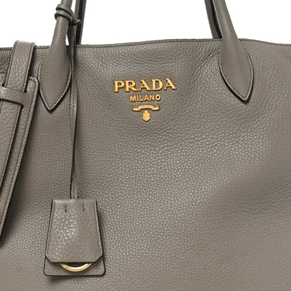 Prada Vitello Daino Zippered Tote Argilla 7 of 9