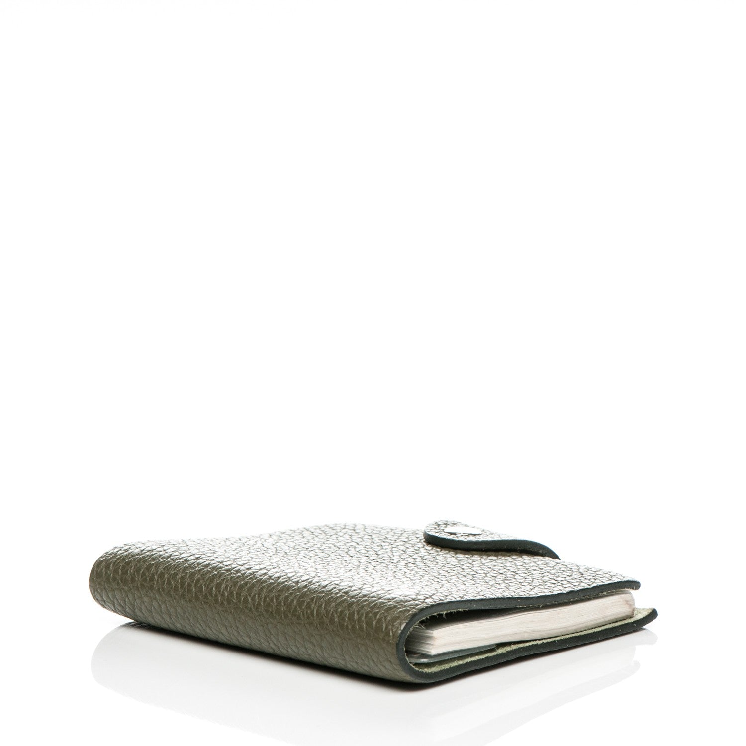 Hermes Taurillon Clemence Ulysse Mini Notebook Vert Olive 4 of 8