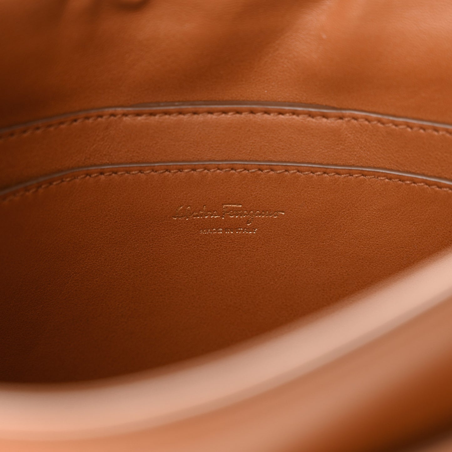 Calfskin Large Vela Flap Bag Brown