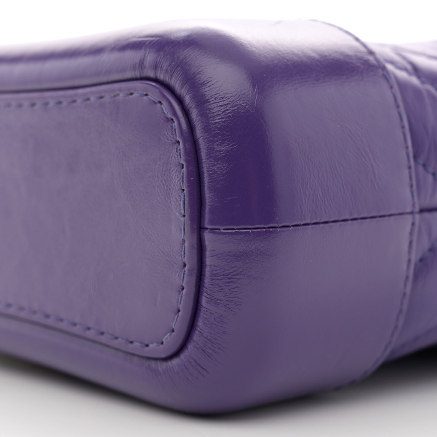 Aged Calfskin Chevron Quilted Small Gabrielle Hobo Purple