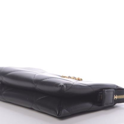 Chanel Shiny Goatskin Quilted Small Chanel 19 Pouch With Handle Black 7 of 10