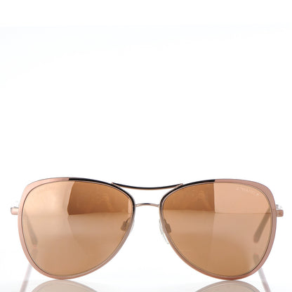 Chanel 18K Pilot Summer Sunglasses 4223 Pink Gold 2 of 9