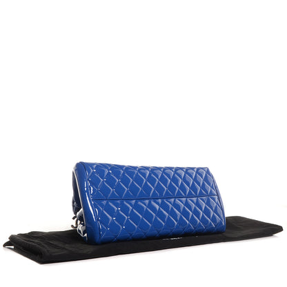 Chanel Patent Quilted Medium Just Mademoiselle Blue 4 of 9