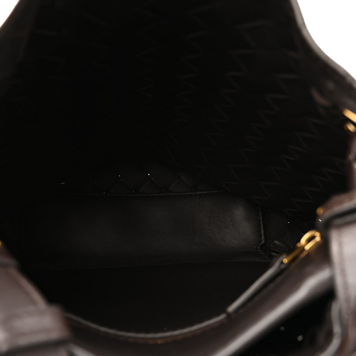 Nappa Intrecciato Small Andiamo Bucket Bag Fondant