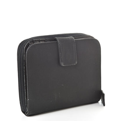 Prada Tessuto Nylon Compact Zip Around Wallet Black 3 of 13