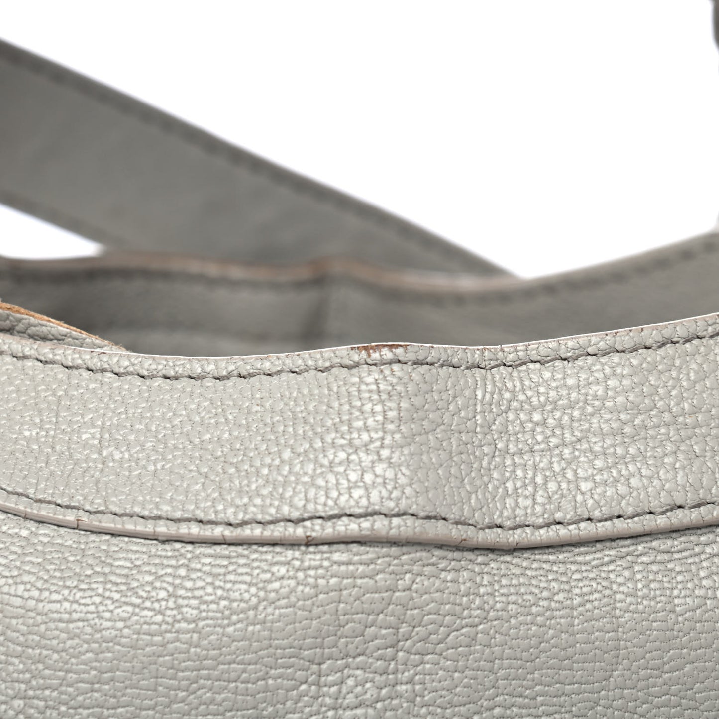 Chevre Gold Metallic Edge Hardware City Gris Glace